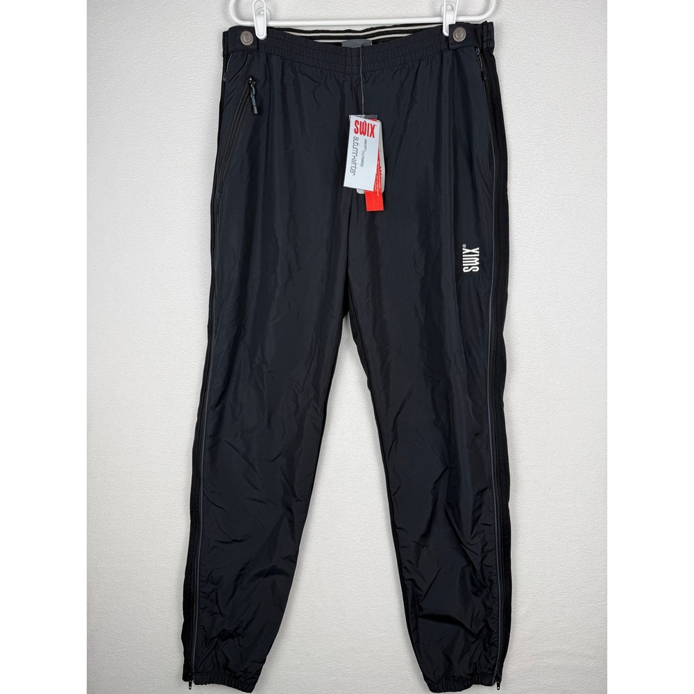 NWT Swix UniversalX Techwear Pants Womens XL Black Full Zip Windbreaker 22622